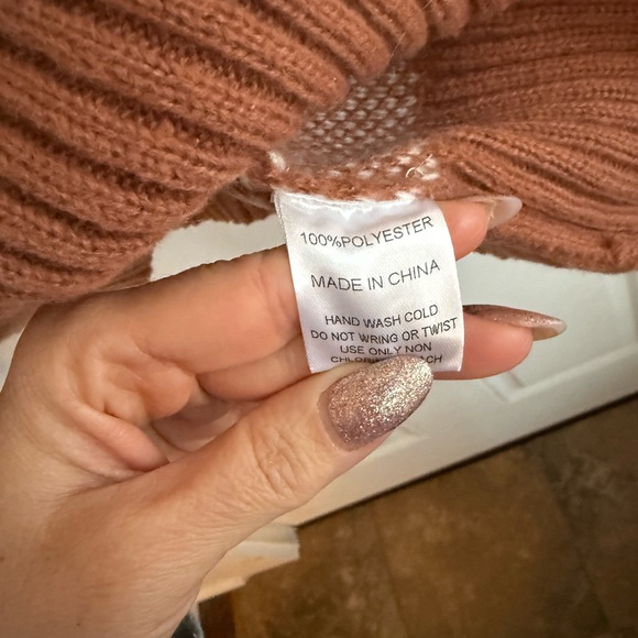 Pink Lily Brown Daisy Knit Sweater - Picture 4 of 4